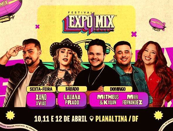 Festival ExpoMix Brasil chega pela primeira vez a Planaltina com três dias de shows