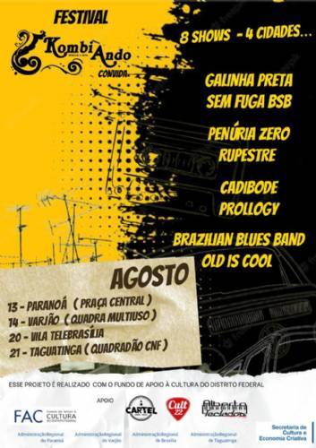 Festival Kombiando Convida reúne oito bandas em quatro cidades do DF