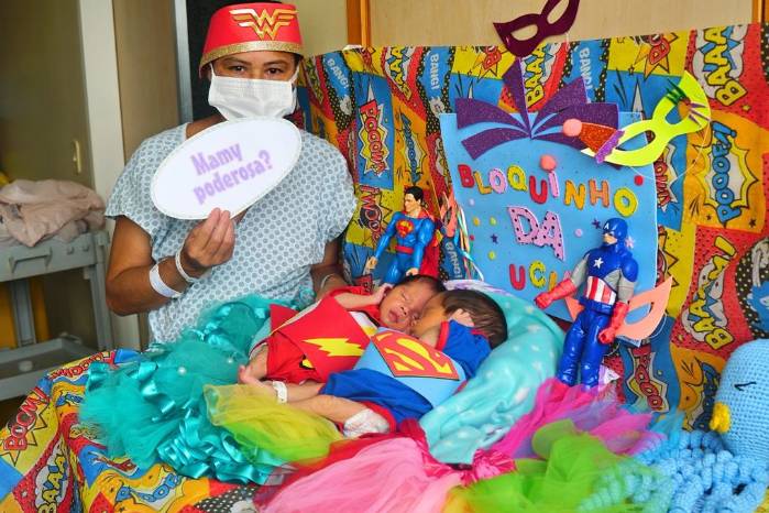 Bebês internados no HRSM ganham bloquinho de carnaval