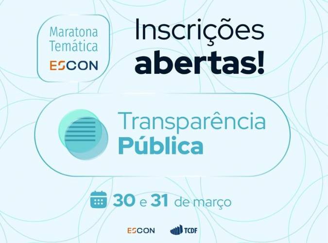 Mais clareza, mais cidadania: TCDF debate transparência nos dias 30 e 31 de março>