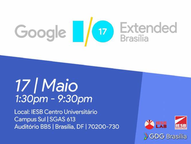 IESB recebe Conferência Google I/O 2017 