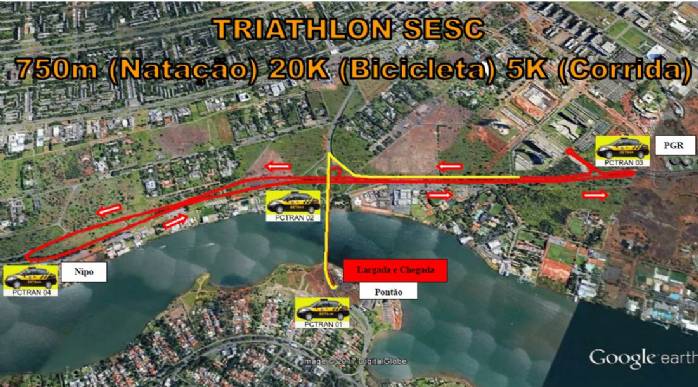 A ponte Costa e Silva será interditada para o Triathlon SESC
